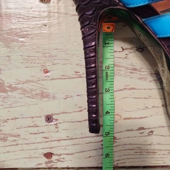 Scene ABREA Stilettos Black with Multiple Blue Straps and Buckles Size 8 - Picture 13 of 13